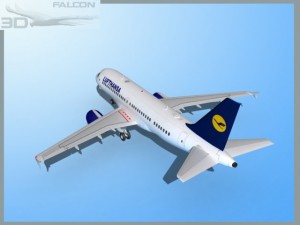 falcon3d  a319 lufthansa Model 3D