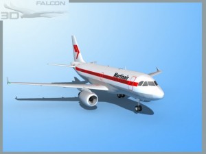 falcon3d  a319 martinair 3D 모델