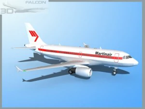 falcon3d  a319 martinair 3D Model