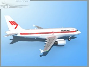 falcon3d  a319 martinair 3D Model