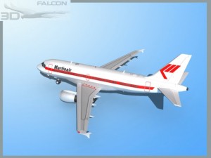 falcon3d  a319 martinair 3D 모델