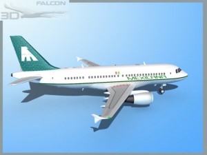 falcon3d  a319 mexicana airlines 3D 모델