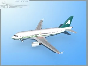 falcon3d  a319 mexicana airlines 3D Model