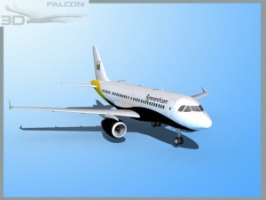 falcon3d  a319 monarch airlines Model 3D