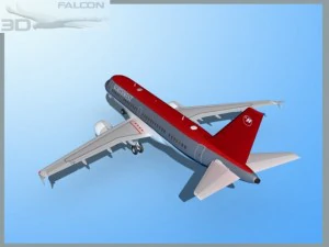 falcon3d  a319  northwest airlines 3D Model