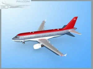 falcon3d  a319  northwest airlines 3D Model