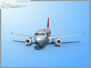 falcon3d  a319  northwest airlines 2 3D Model