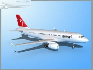 falcon3d  a319  northwest airlines 2 3D Model