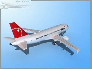 falcon3d  a319  northwest airlines 2 3D Model