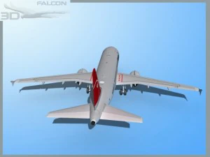 falcon3d  a319  northwest airlines 2 3D Model