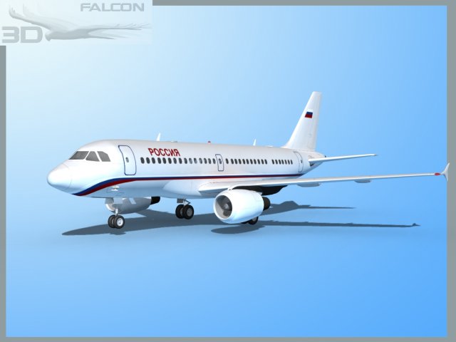 falcon3d  a319 poccnr rossiya Modelo 3D .c4d .max .obj .3ds .fbx .stl .blend 