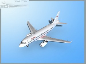 falcon3d  a319 poccnr rossiya Modelo 3D