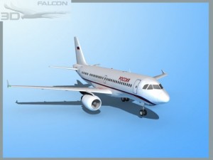 falcon3d  a319 poccnr rossiya Modelo 3D