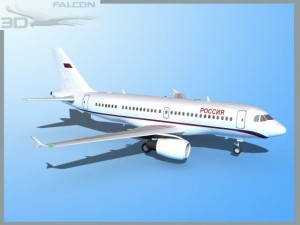 falcon3d  a319 poccnr rossiya Modelo 3D