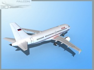 falcon3d  a319 poccnr rossiya Modelo 3D