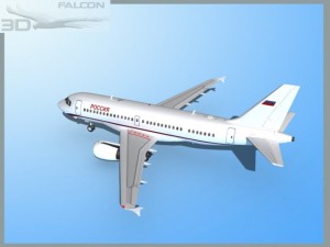 falcon3d  a319 poccnr rossiya Modelo 3D