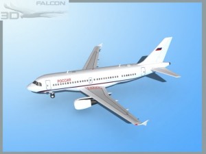 falcon3d  a319 poccnr rossiya Modelo 3D