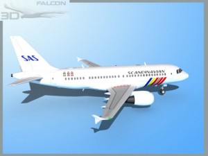 falcon3d  a319 sas 3D Model