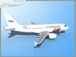 falcon3d  a319 sas 3D Model
