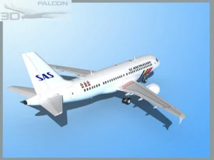 falcon3d  a319 sas 3D Model