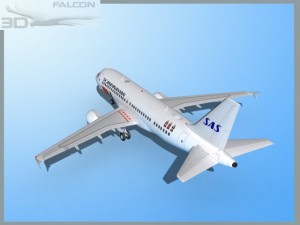 falcon3d  a319 sas 3D Model