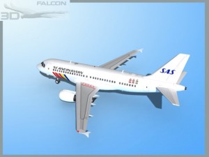 falcon3d  a319 sas 3D Model