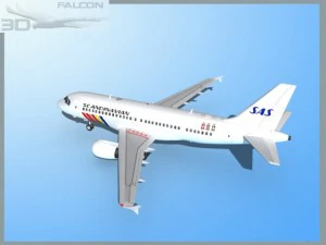 falcon3d  a319 sas 3D Model