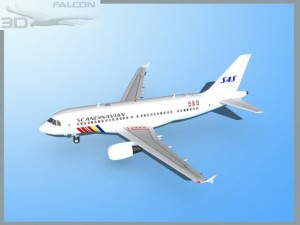 falcon3d  a319 sas 3D Model