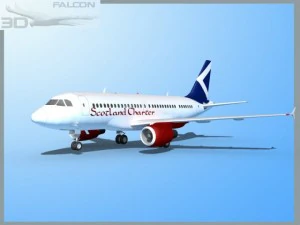 falcon3d a319 carta da esc&oacute;cia Modelo 3D