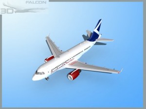 falcon3d  a319 scotland charter Model 3D
