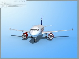 falcon3d  a319 scotland charter Model 3D