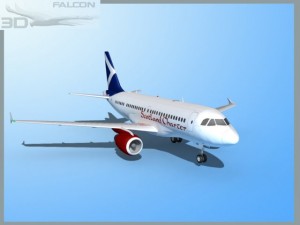 falcon3d  a319 scotland charter Model 3D
