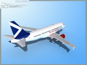 falcon3d  a319 scotland charter Model 3D