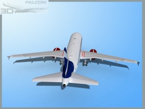 falcon3d  a319 scotland charter Model 3D