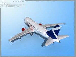 falcon3d  a319 scotland charter Model 3D