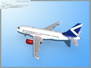 falcon3d  a319 scotland charter Model 3D
