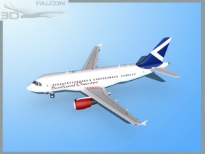 falcon3d  a319 scotland charter Model 3D