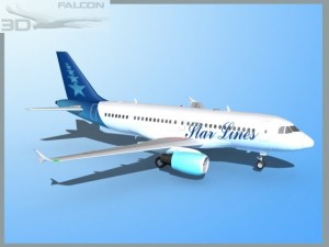 falcon3d  a319 star lines 3D 모델