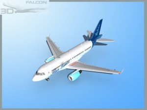 falcon3d  a319 star lines 3D Model