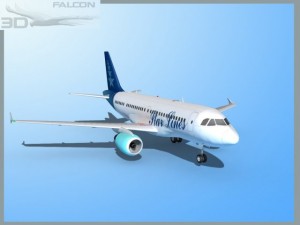 falcon3d  a319 star lines 3D Model