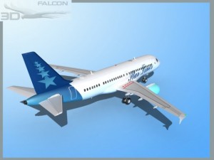 falcon3d  a319 star lines 3D Model