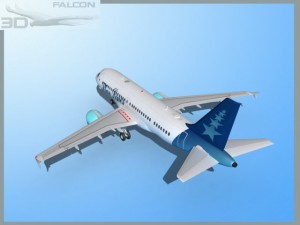 falcon3d  a319 star lines 3D Model