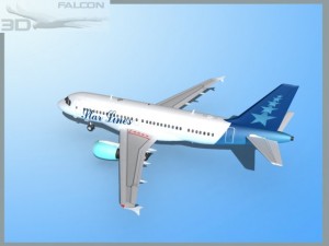 falcon3d  a319 star lines 3D Model