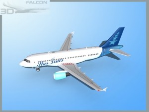 falcon3d  a319 star lines 3D Model