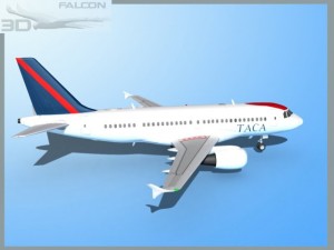 falcon3d a319 taca Modello 3D