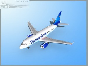 falcon3d  a319  thomas cook 3D 模型
