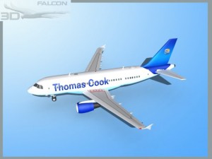 falcon3d  a319  thomas cook 3D 模型