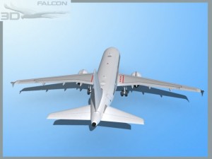 falcon3d  a319  unmarked 1 3D Модель