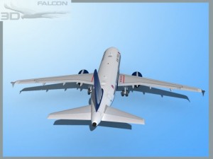 falcon3d  a319 united airlines 2 3D Model