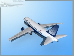 falcon3d  a319 united airlines 2 3D Model